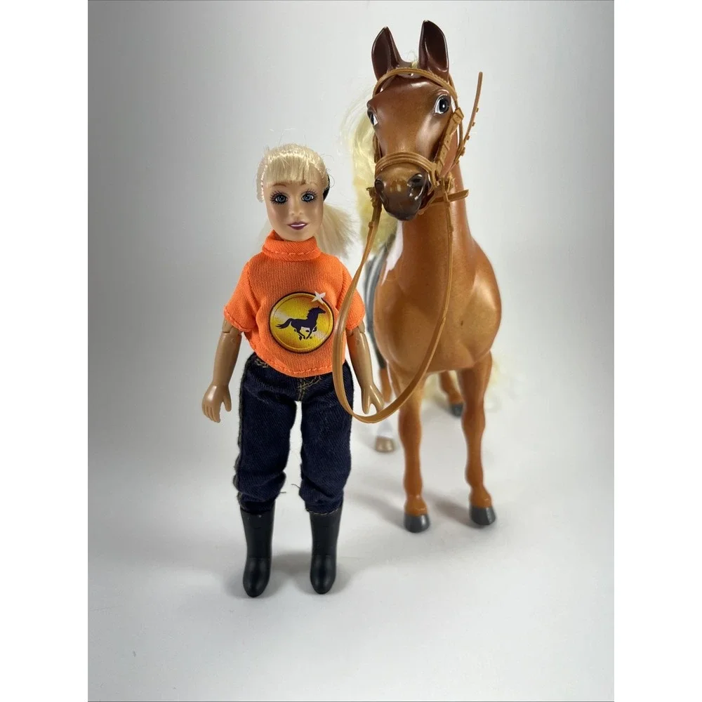 Breyer Palomino Horse & Natalie Doll Little Debbie‎ Pony Toy Lot Spotted Blonde